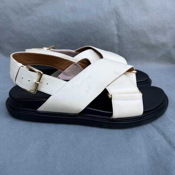 Marni Cream and Black Sandals - Picture 1 of 10